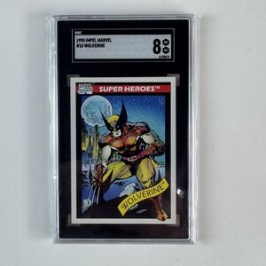 1990 Impel Marvel Universe #10 Wolverine SGC 8 NM/MT Super Heroes Card